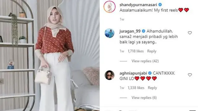 7 Gaya Terbaru Shandy Purnamasari, Crazy Rich Malang yang Kini Berhijab