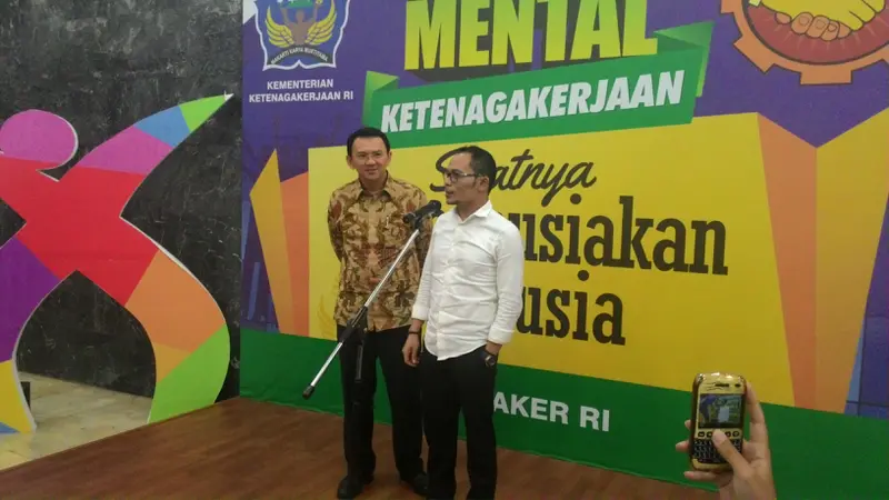 Ahok Bertemu Menteri Hanif Bahas Ketenagakerjaan di Jakarta