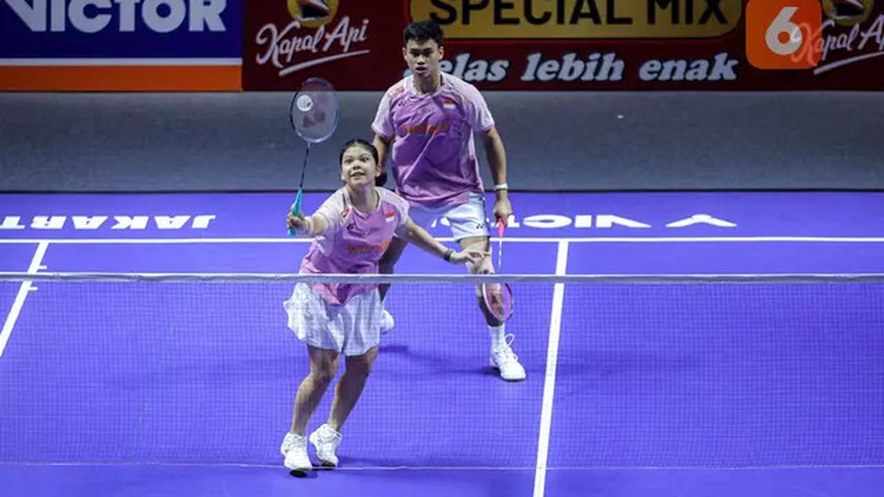 Foto: Debut Manis Felisha dan Jafar di Indonesia Open 2025, Menang Dua Gim Langsung