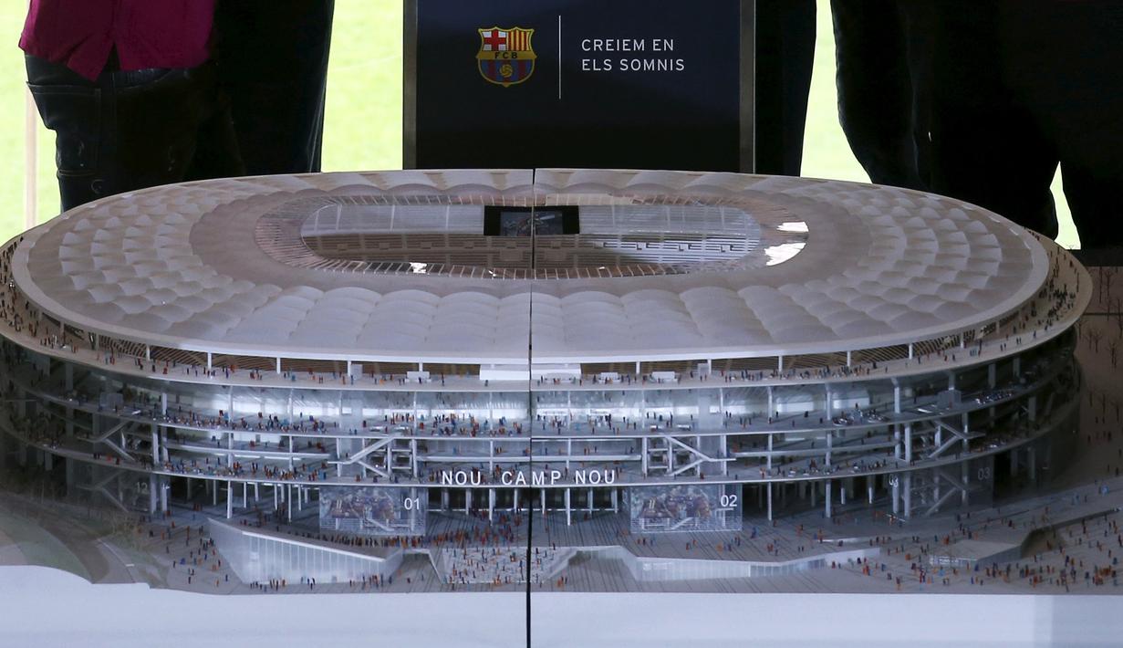Barcelona Pamer Stadion Baru Nou Camp Yang Super Megah Foto Liputan6 Com