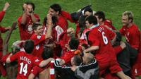Liverpool menjuarai Liga Champions 2005 setelah menang adu penalti atas AC Milan. (AFP/Francois Marit)