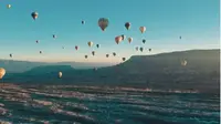 Atraksi balon udara di Cappadocia, Turki. (dok. Screenshoot Youtube AH)