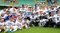 Como 1907 setelah kemenangan 1-0 atas Verona pada laga pekan ke-36 Serie A 2025/2026, Minggu (10-5-2026). (Dok. X @Como_1907)
