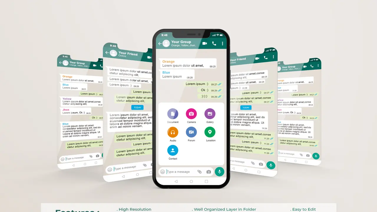 WhatsApp Chatroom Illustration