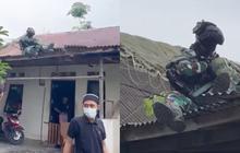 Kemunculan Prajurit TNI Penerjun Bikin Satu Keluarga Terkejut Keluar Rumah, Tak Disangka Ternyata Nyangkut di Genteng