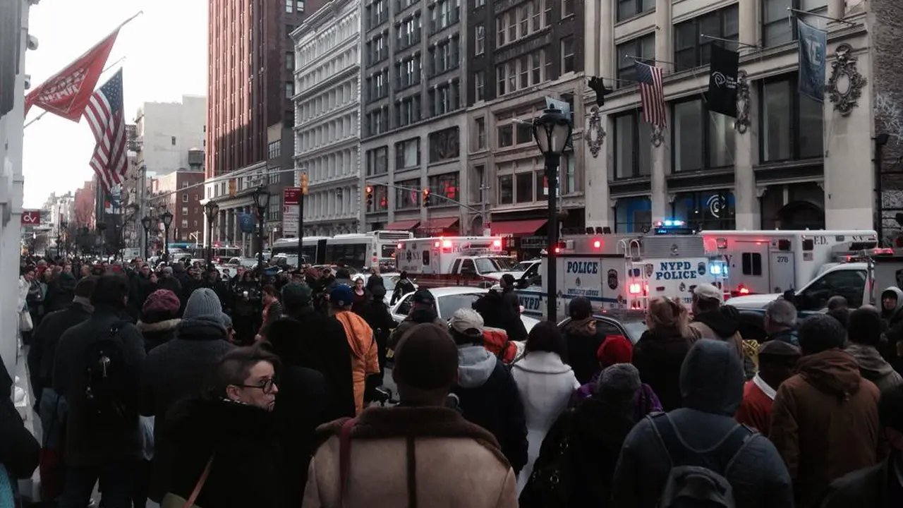 Lokasi penembakan di toko di Manhattan, Amerika Serikat. (USA Today)