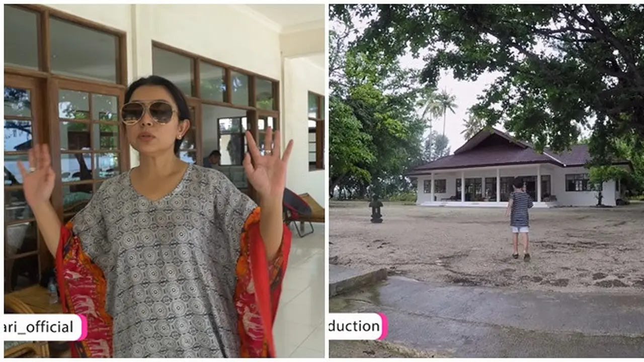 6 Potret Tampak Depan Vila Keluarga Mayangsari di Pulau Pribadi, Menghadap Pantai