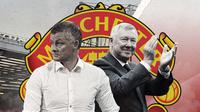 Solskjaer dan Sir Alex Ferguson. (Bola.com/Dody Iryawan)