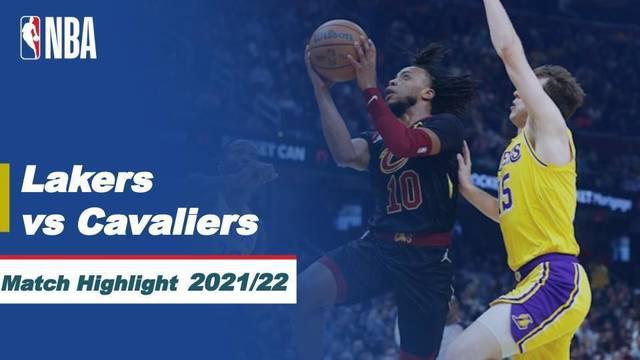 Berita video highlights NBA, pertandingan antara Cleveland Cavaliers melawan LA Lakers dalam lanjutan NBA 2021/2022, Selasa (22/3/2022).