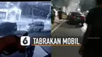 Terekam kamera cctv mobil melaju sangat kencang menabrak mobil lain dan sepeda motor yang melintas.