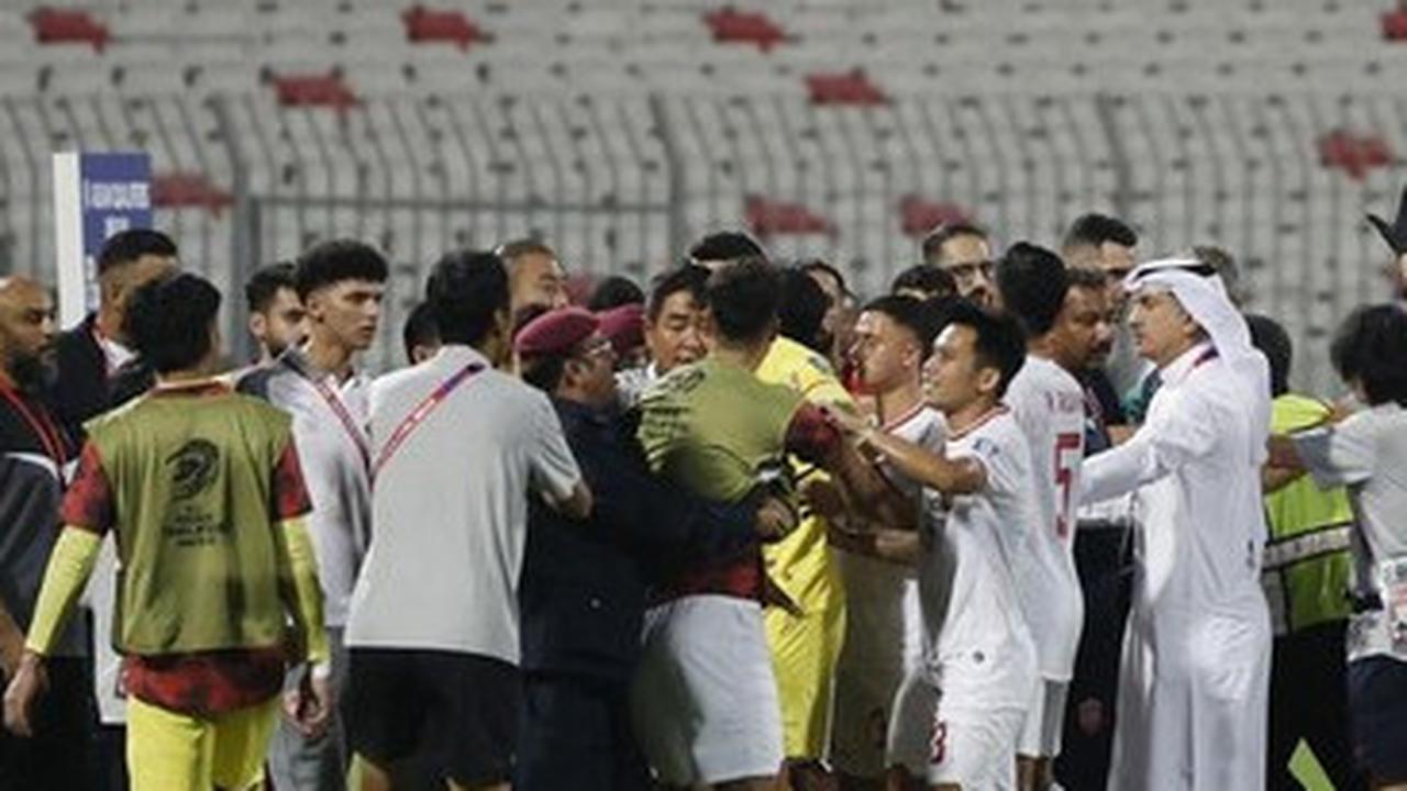 Ribut di Laga Bahrain Vs Indonesia
