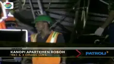 Proyek pembangunan kanopi Apartemen Pakubuwono Spring ambruk, enam pekerja proyek tertimpa reruntuhan baja.
