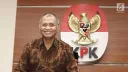 Ketua KPK Agus Rahardjo saat jumpa pers menyampaikan Penolakan pasal  Tindak Pidana Korupsi di gedung KPK, Jakarta, Selasa (5/6). Rencana penyertaan pasal Tipikor dalam RKUHP dapat melemahkan pemberantasan korupsi oleh KPK. (Liputan6.com/Herman Zakharia)