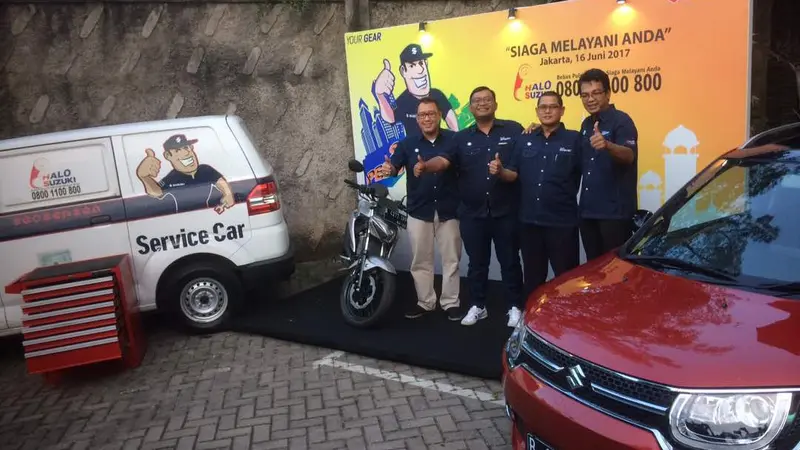 Suzuki Siap Layani Pemudik Suzuki dengan Posko dan Bengkel Siaga. (Herdi)