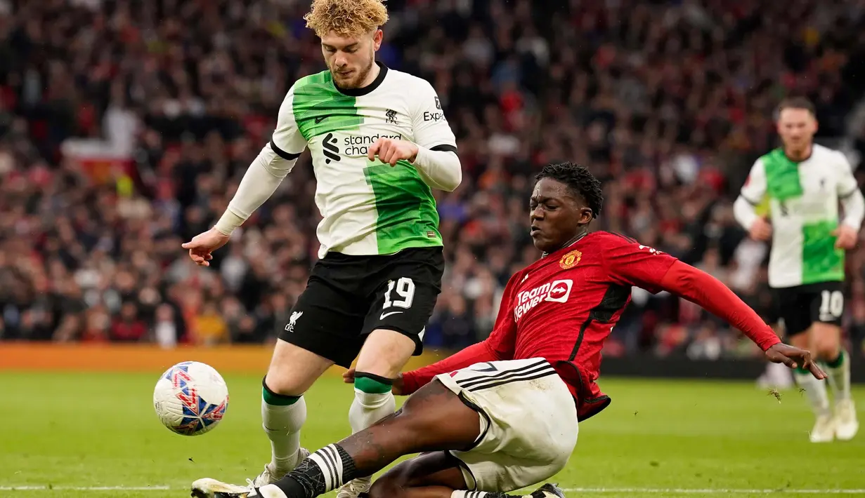 Gol penentu kemenangan The Red Devils dicetak Amad Diallo pada menit ke-120+2. (AP Photo/Dave Thompson)