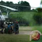 Helikopter AS-332 Super Puma TNI AU. (Antara Foto/Adhitya Hendra)