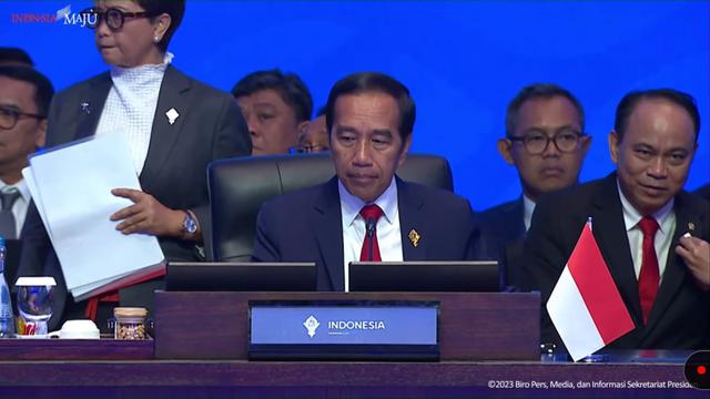 Presiden RI Joko Widodo (Jokowi) membuka Konferensi Tingkat Tinggi (KTT) Negara-Negara Pulau dan Kepulauan atau Archipelagic and Island States (AIS) pada Rabu 11 Oktober 2023 di Bali Nusa Dua Convention Center (BNDCC). (Screen grab YouTube Setkab RI)