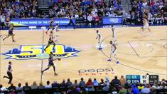 Berita video game recap NBA 2017-2018 antara Denver Nuggets melawan Golden State Warriors dengan skor 115-108.