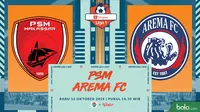 Shopee Liga 1 - PSM Makassar Vs Arema FC (Bola.com/Adreanus Titus)