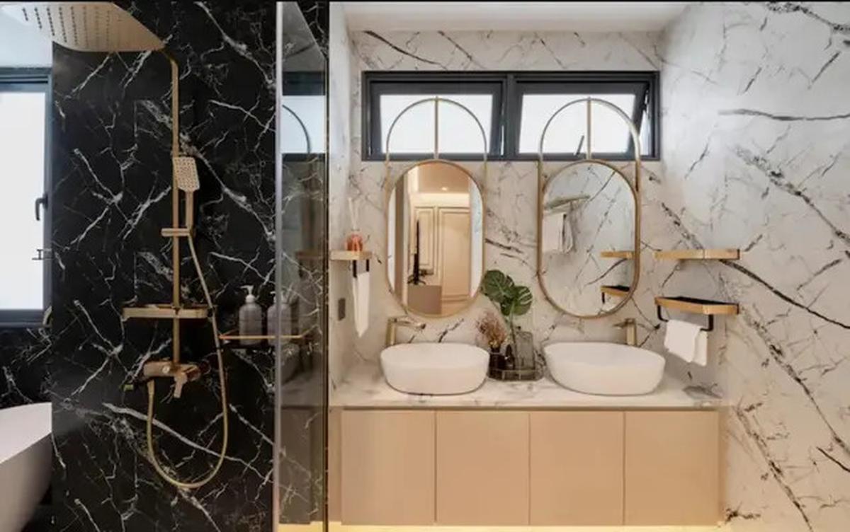 Model Wastafel Kamar Mandi Modern yang Estetis dengan Sentuhan Mewah