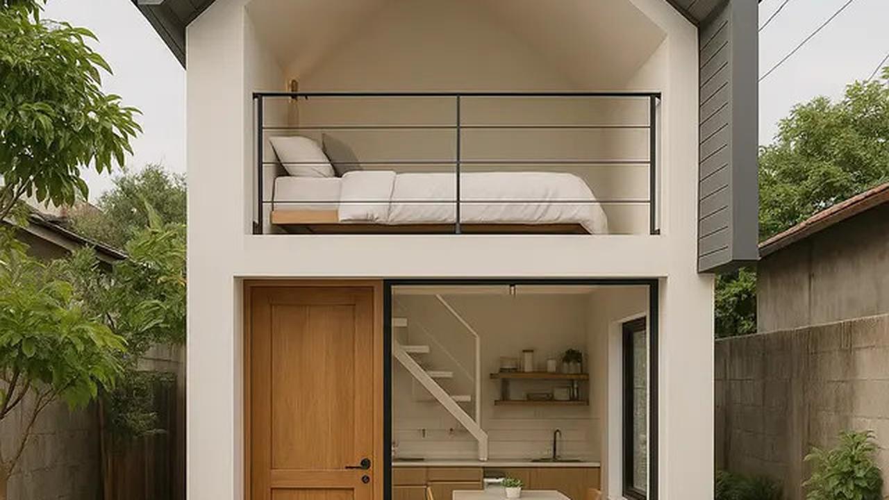 7 Model Rumah Kecil Mungil 46 Estetik dengan Mezzanine, Solusi Hunian Modern Hemat Lahan