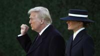 Donald Trump dan Melania di pelantikan presiden ke-47 AS. (AP)