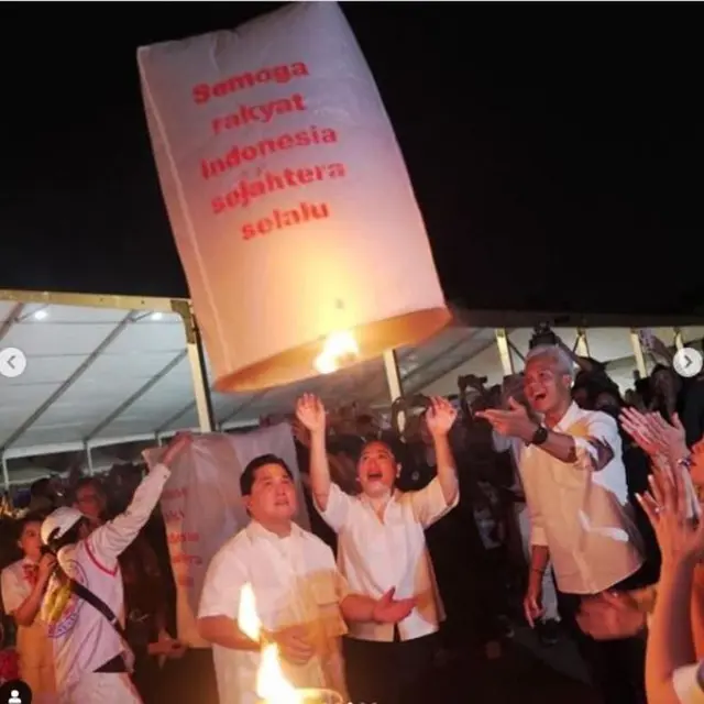 Ganjar Pranowo dan Erick Thohir Hadiri Pelepasan Lampion Borobudur, Warganet Singgung Si Rambut Putih yang Gagalkan Piala Dunia U-20