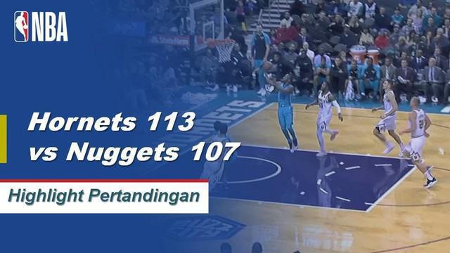 Kemba Walker mencetak 21 poin dan Tony Parker mencetak 19 poin dari bangku cadangan ketika Charlotte Hornets mengalahkan Denver Nuggets 113-107.