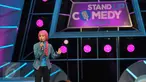 Salah satu peseta menunjukkan aksinya saat Standup Comedy Academy Indosiar, Jakarta, Senin (5/10/2015). Stand Up Comedy Academy Indosiar telah menemukan 24 comica yang akan bersaing mencari posisi pertama. (Liputan6.com/Faisal R Syam)