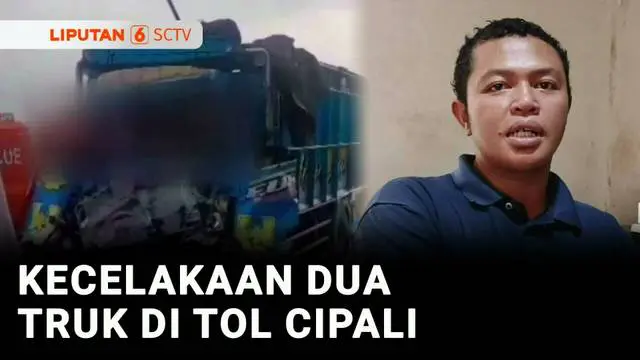 VIDEO: Diduga Sopir Mengantuk, Truk Tabrak Truk Lain hingga Dua Orang Meninggal