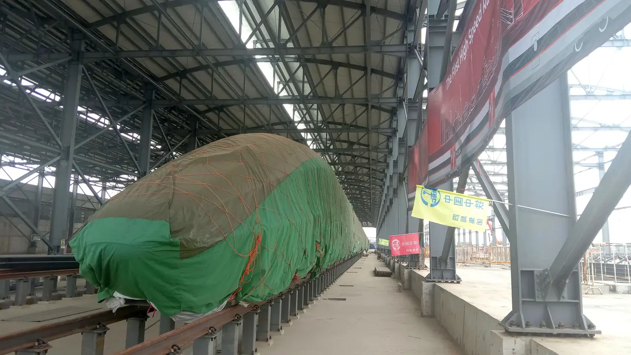 Stasiun Kereta Cepat Jakarta Bandung yang berada di Tegalluar, Kabupaten Bandung, Sabtu (1/10/2022). (Maulandy/Liputan6.com)