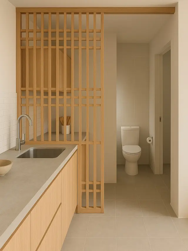 7 Model Dapur Samping Kamar Mandi Minimalis, Desain Praktis tanpa Mengurangi Kenyamanan