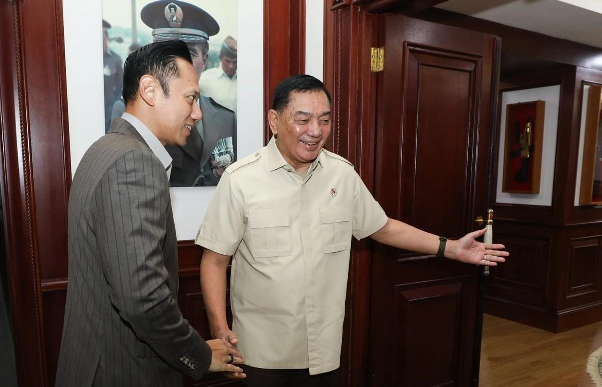 FOTO: AHY dan Menhan Perkuat Sinergi Infrastruktur dan Pertahanan