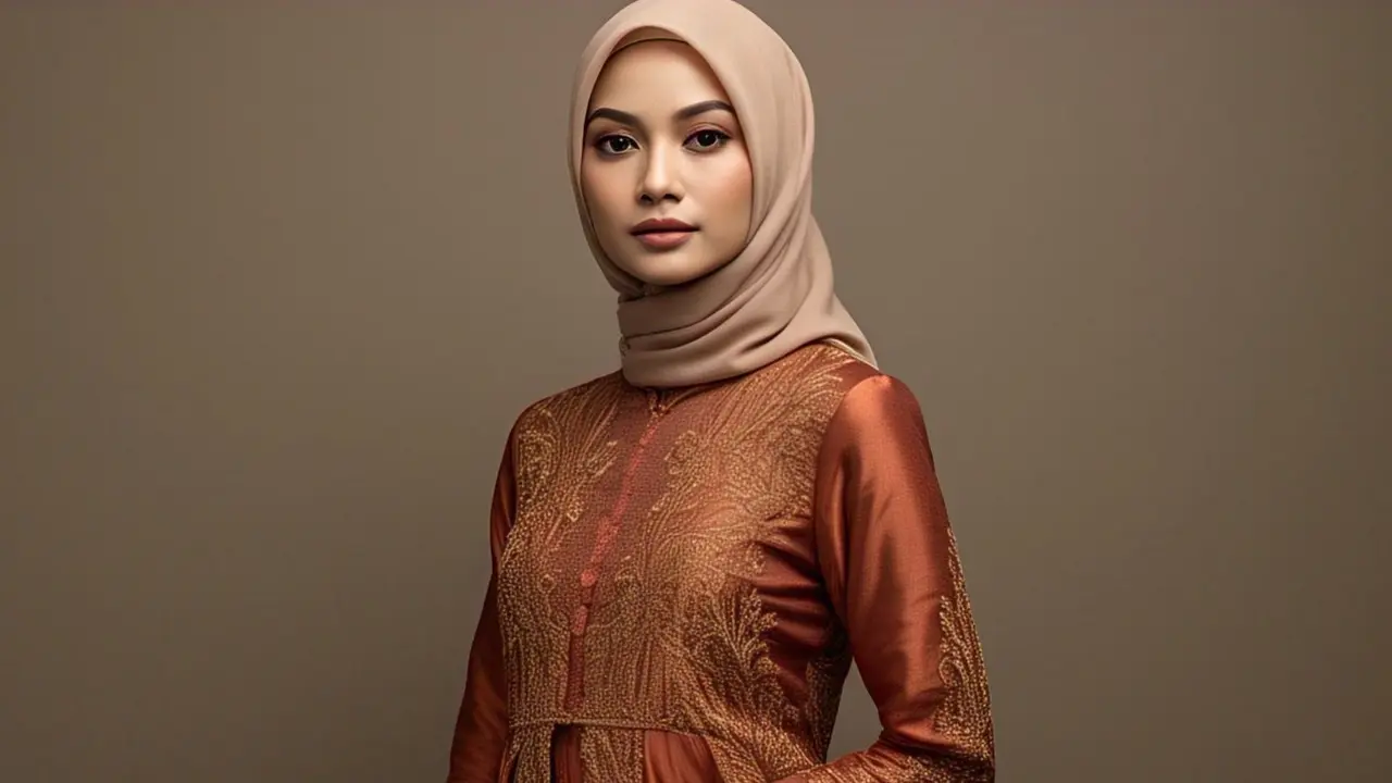 Padu Padan Gamis Brokat Terracota & Gaya Hijab 2025