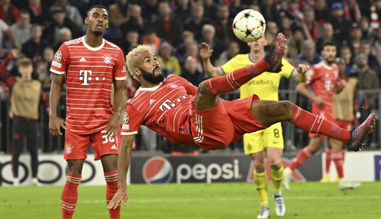 Bayern Munchen berhasil meraih kemenangan di matchday terakhir Grup C Liga Champions 2022/2023 saat menjamu Inter Milan di Allianz Arena, Jerman, Rabu (2/11/2022) dini hari WIB. (AP/DPA/Sven Hoppe)