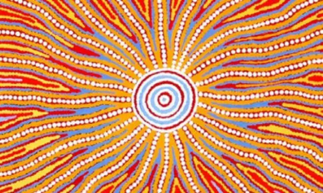 Lukisan matahari versi Aborijin. (Sumber Stanford University)