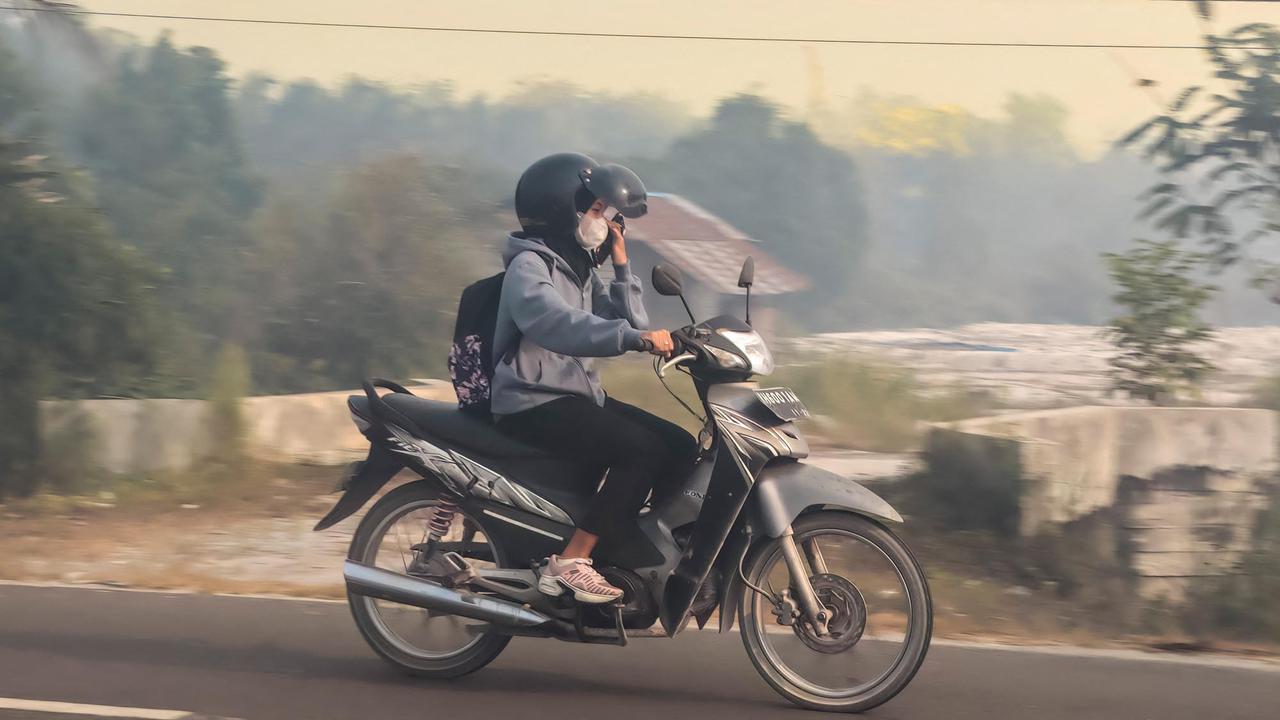 Palangka Raya Diselimuti Kabut Asap Akibat Karhutla