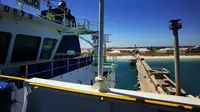 Kapal tanker MT Gas Walio milik PT Pertamina International Shipping (PIS) sukses bersandar untuk pertama kalinya di Australia pada Selasa, 1 Februari 2022. (Dok. Pertamina)