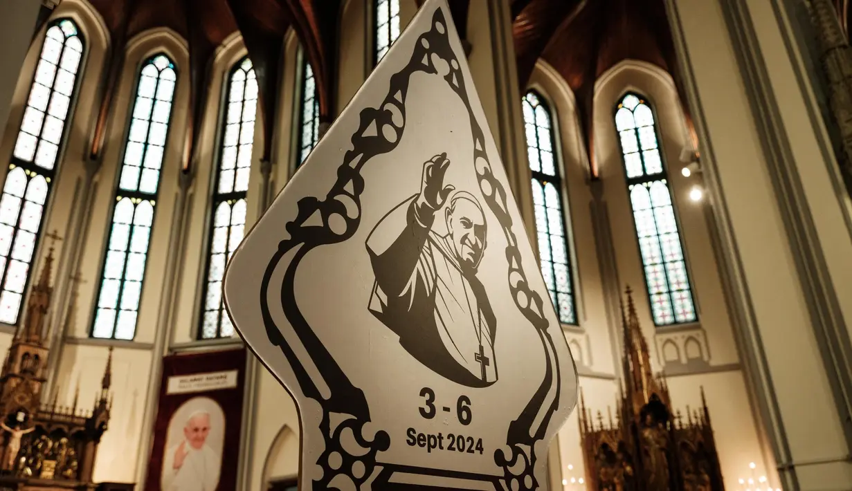 Pemimpin Gereja Katolik Dunia, Paus Fransiskus direncanakan akan melakukan kunjungan ke Indonesia pada Selasa (3/9/2024) hingga Jumat (6/9/2024) mendatang. (Yasuyoshi CHIBA/AFP)