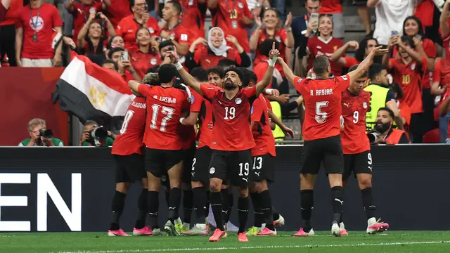 Selebrasi Mesir melawan Selandia Baru di laga kedua Piala Dunia 2026