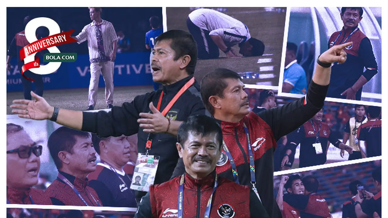 SEA Games 2023 - Kolase Foto Indra Sjafri di SEA Games 2023
