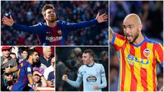 Berikut ini top scorer sementara La Liga musim 2017/2018 hingga pekan ke-17. Satu gol yang dicetak Lionel Messi ke gawang Real Madrid pekan ini semakin membuatnya menjauh dari para pesaingnya. (Kolase foto-foto dari AFP)