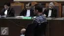 Marudut mendengarkan vonis hakim yang menyatakan dirinya terbukti bersalah dengan vonis 3 tahun penjara dan denda Rp100 juta subsidair 3 bulan kurungan 3 bulan, Jakarta, Jumat (2/9). (Liputan6.com/Helmi Afandi)