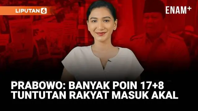 Presiden Prabowo Subianto angkat bicara soal 17+8 Tuntutan Rakyat yang menjadi sorotan dalam gelombang demonstrasi Agustus–September 2025. Menurutnya, sebagian tuntutan masuk akal, sementara sisanya masih perlu diperdebatkan.