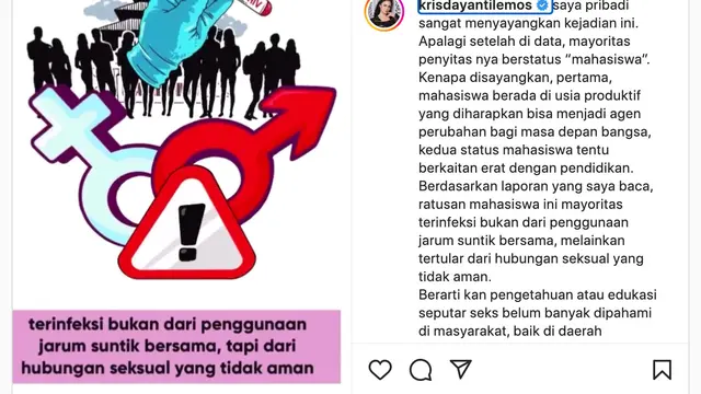 Unggahan Krisdayanti. (Foto: Dok. Instagram @krisdayantilemos)