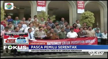 Perguruan tinggi di DI Yogyakarta serukan perdamaian usai pemilu serantak.