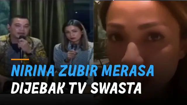 Nirina Zubir meluapkan rasa kecewanya karena merasa dijebak di acara talkshow salah satu tv swasta.