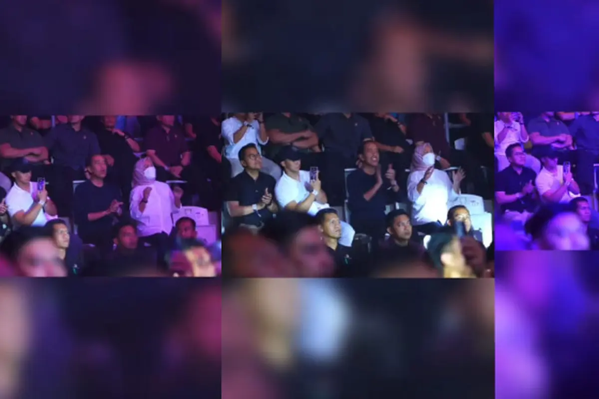 Armand Maulana Bagikan Momen Jokowi dan Iriana Hadir di Ultah Band GIGI. Jokowi Bahkan Terlihat Bernyanyi Lagu JANJI dan Iriana Tampak Asyik Bergoyang (TikTok Armand Maulana)