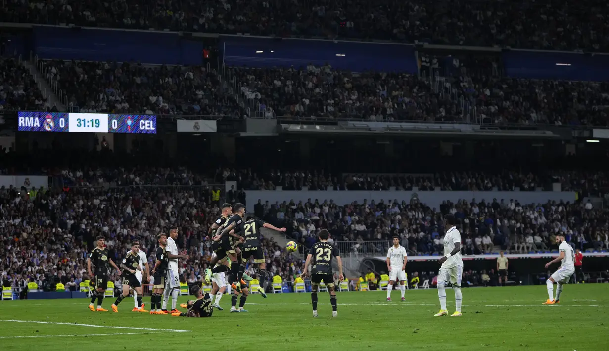 Real Madrid menang atas Celta Vigo dengan skor 2-0. (AP Photo/Manu Fernandez)