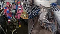 Buaya berenang di pemukiman warga saat banjir di Makassar (Liputan6.com/Istimewa)